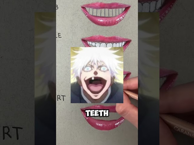 How to draw a teeth #shorts #memes