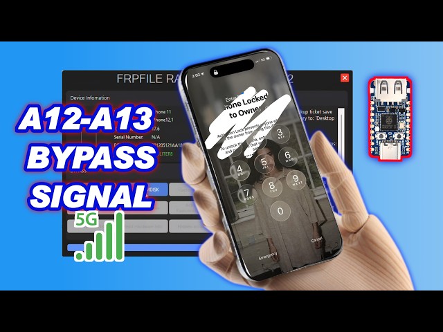 Frpfile ramdisk A12-A13 Bypass, usbliter8 exploit - icloud unlock with signal, iPhone passcode 