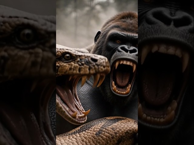 A python VS Gorilla 😱 // Amazing 3D Animation Story/// full video on(voxloria 3D) #animals #gorilla