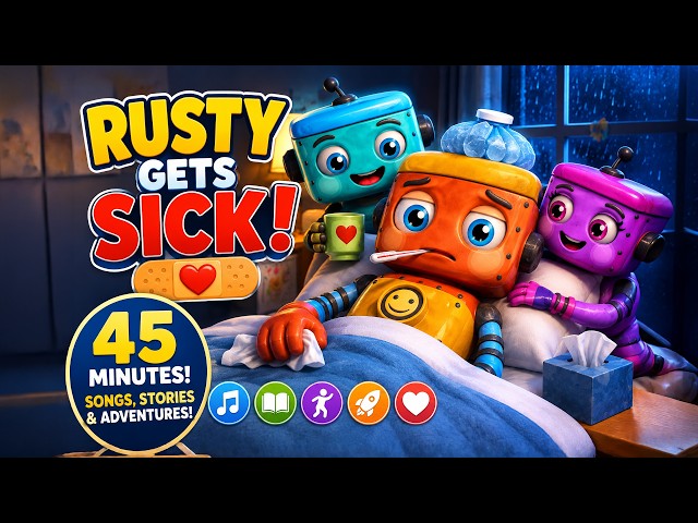 🤒 Rusty Gets Sick! | 45 Minutes of Songs, Stories & Adventures