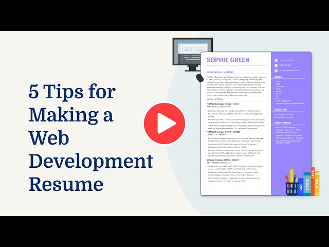 5 Tips for Making a Web Development Resume