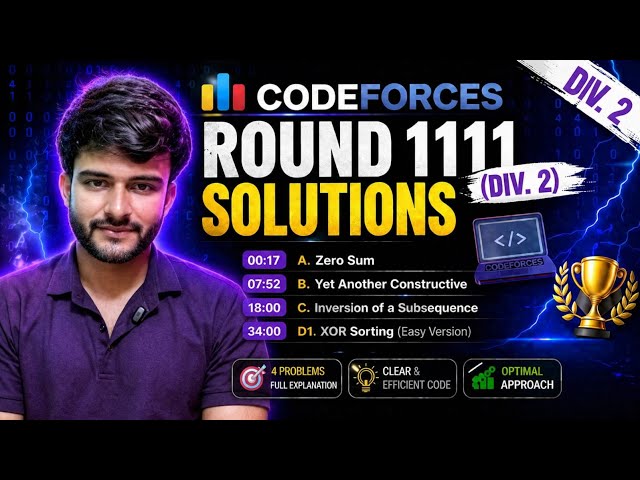 Codeforces Round 1111 (Div. 2) | A, B, C, D1 Solutions | C++ Editorial