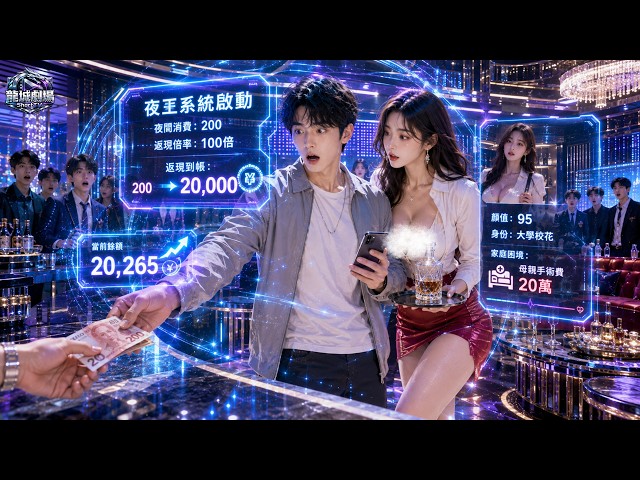 覺醒百倍返現系統後闖入頂級夜場，200塊小費直接變2萬！遇見兼職校花，隨手為她解決20萬手術費後竟解鎖千杯不醉，別人跟他拼酒、拼銀行卡、拼家產全被碾壓，最後10億返1000億，一路坐上千億集團董事長！