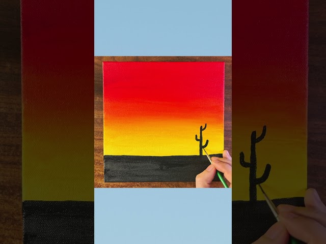 Sunset Painting for Beginners | Acrylic Painting Tutorial | Painting