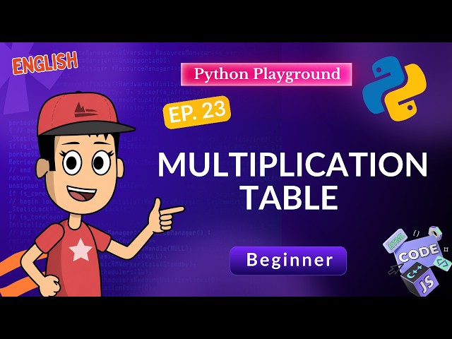 Build Multiplication Tables in Python | For Loop Project | Ep 23 #python #pythonforbeginner