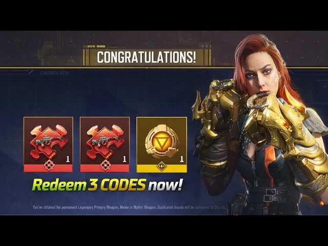 3 Free CODES for Scarlet Rhode - Machina + x5 Secret Cache in COD Mobile