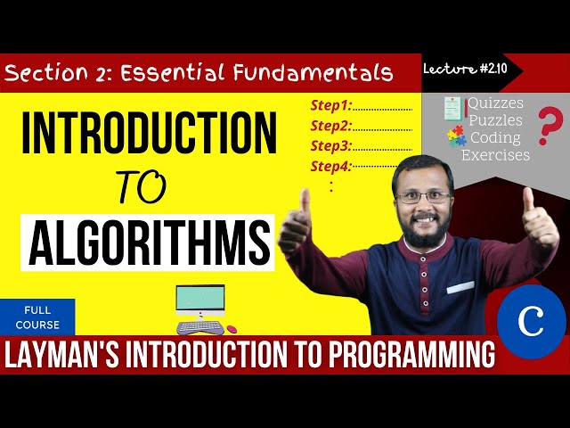 2.10. What is an algorithm ?  | Complete C programming course | Sunil Dhimal