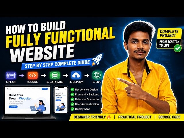 How to Build a Fully Functional Website 🚀 | Complete Project from Scratch to Live