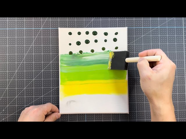 #2 / I Painted Using FOAM BRUSH/ Acrylic Painting / STEP by STEP #art