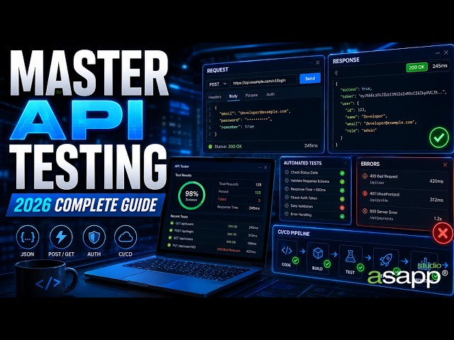 Best API Testing Guide for 2026 | API Testing Explained, Postman, Automation & CI/CD