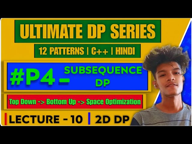 L10 - Subsequences DP | Length of Longest Subsequence Sums To Target | 2D DP | LeetCode 2915