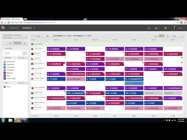 Employee Scheduling Training