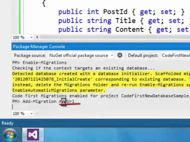 C# Code First Entity Framework For DataBase