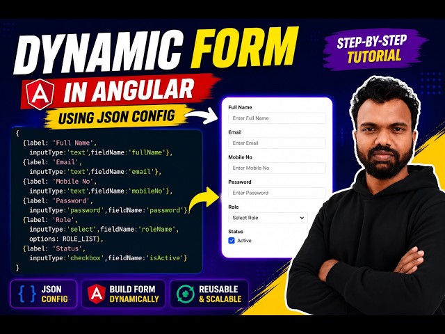 How to Create Dynamic Forms in Angular Using JSON | Angular Interview Question