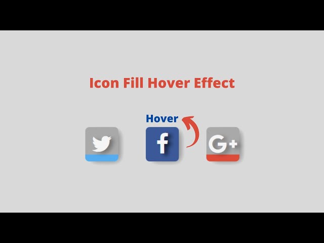 Social Media Buttons with Hover Animation using only HTML and CSS