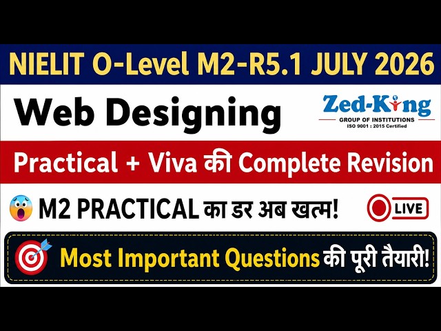 NIELIT O Level Practical Revision: M2-R5.1 Strategy