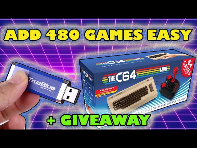 ADD 480 Games to your Commodore 64 Mini & C64 Maxi with True Blue Mini + Give Away!