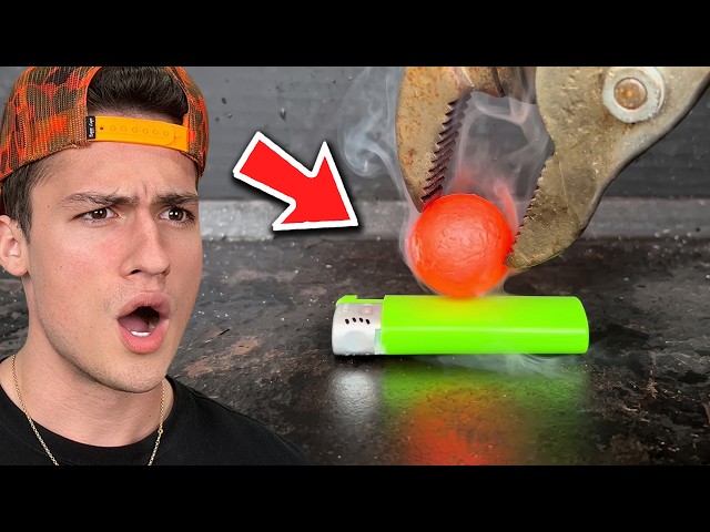 Red HOT Ball VS Objects! (Again)