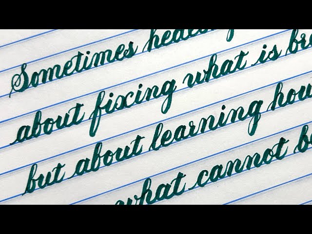 Brush pen lettering that looks magical 🍁 Neat and clean cursive handwriting practice in brush pen