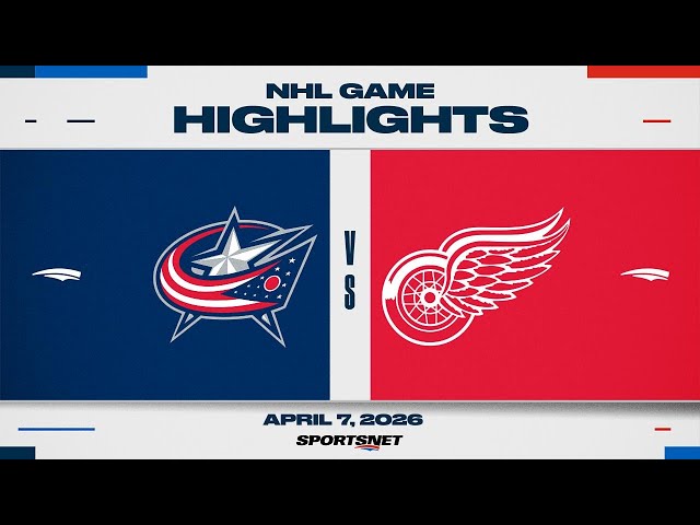 NHL Highlights | Blue Jackets vs. Red Wings - April 7, 2026