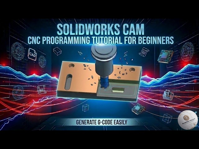 SolidWorks CAM CNC Programming Tutorial for Beginners | Generate G-Code Easily