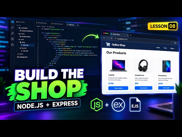 Lesson 8: Node.js Express Project Tutorial | Building an Online Shop