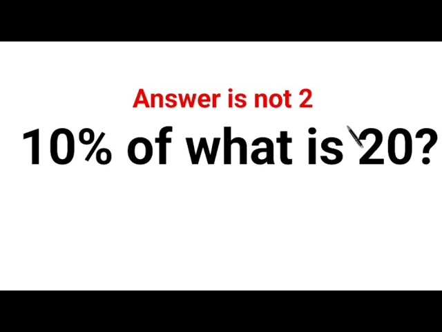 10% of what is 90? The answer is not 9. Can you solve this American Math Test? #usa