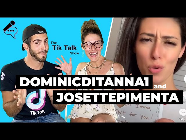 Dominic Ditanna and Josette Pimenta React To Their TIKTOKS | Tik Talk Show