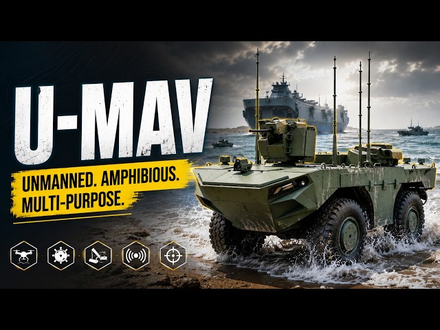 FNSS Unveils U-MAV Multi-Purpose Modular Unmanned Amphibious Vehicle