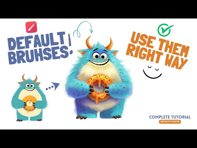 How to use default brushes correct way to draw a  masterpiece in infinite painter|Digital drawing