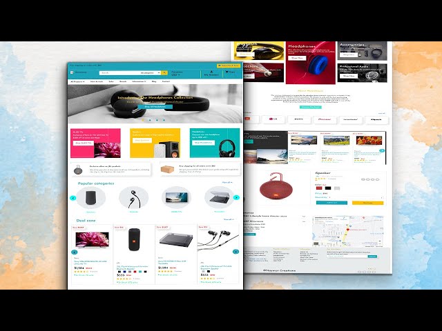 Free website template-Build a e-commerce website easily using html css js || web template