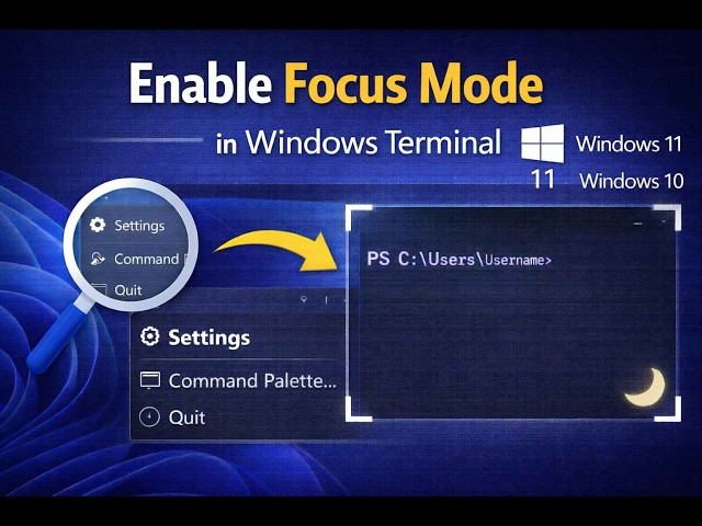 How to Enable Focus Mode in Windows Terminal in Windows 11 or 10 | GearUpWindows Tutorial