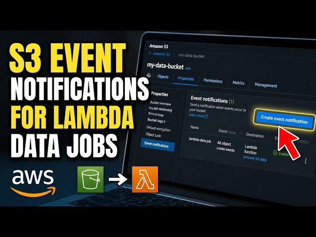 How to activate S3 event notifications for triggering Lambda data jobs - Detailed Guide