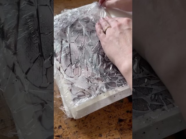 Learn How To Paint Pebbles Using Saran Wrap