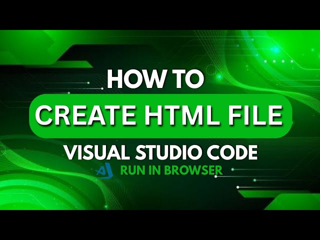 CREATE FIRST HTML FILE IN VS CODE ||HOW TO CREATE HTML .FILE || HOW TO RUN HTML CODE IN BROWSER