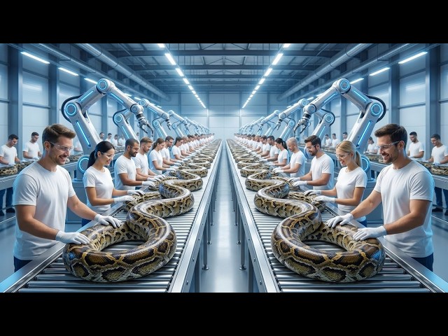 Inside The Snake Leather Factory From Giant Python Skin to Luxury Jacket!