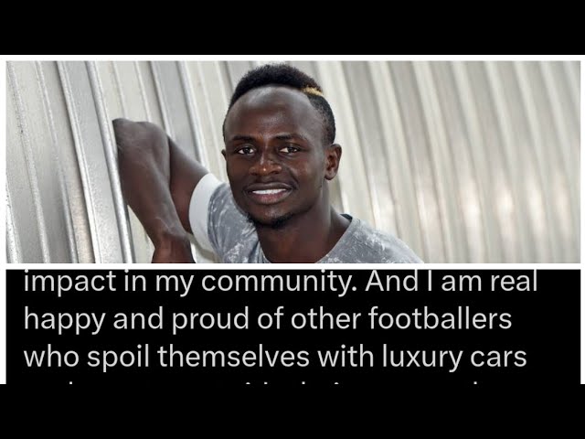 Former Liverpool Superstar Sadio Mane shows us Ubuntu without even trying!