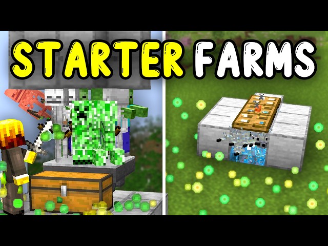 TOP 5 EASIEST STARTER Farms Minecraft Bedrock 26.1/1.21+!