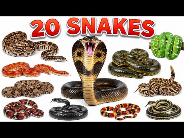 20 Types Of Snakes for kids