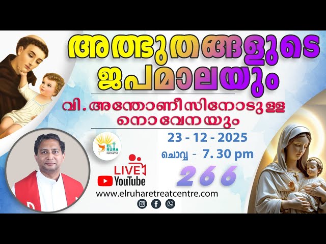 അത്ഭുതങ്ങളുടെ ജപമാല 🌹07.30 pm 🕊️ ചൊവ്വ  23-12-25 💒