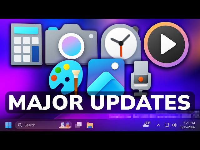 Major Windows 11 App Updates in June 2026 - Photos, Paint, Media Player, Camera (Experimental)
