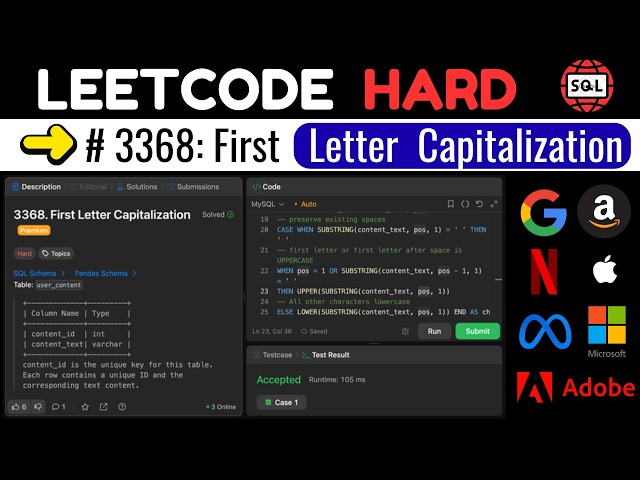 Leetcode HARD 3368 - Recursive CTE Trick That Solves Hardest String Problem | SQL Tutorial
