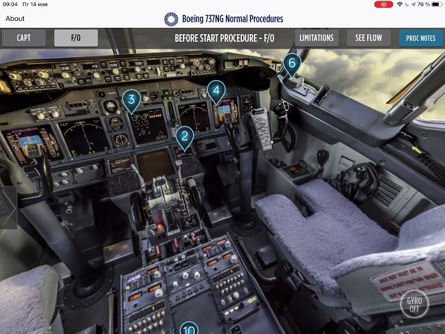 Boeing 737NG Before start procedure First officer