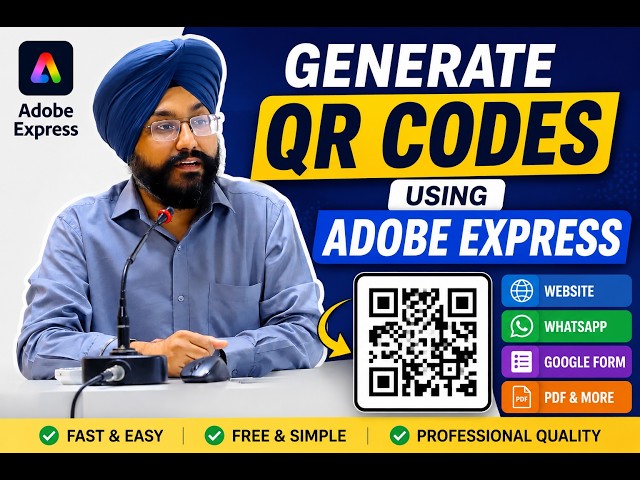 Generate Professional QR Codes FREE with Adobe Express | No Login Required | Create Custom QR Codes