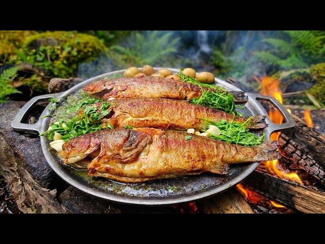 Catch & Cook: Rainbow Trout & Baby Potatoes in Rich Stock