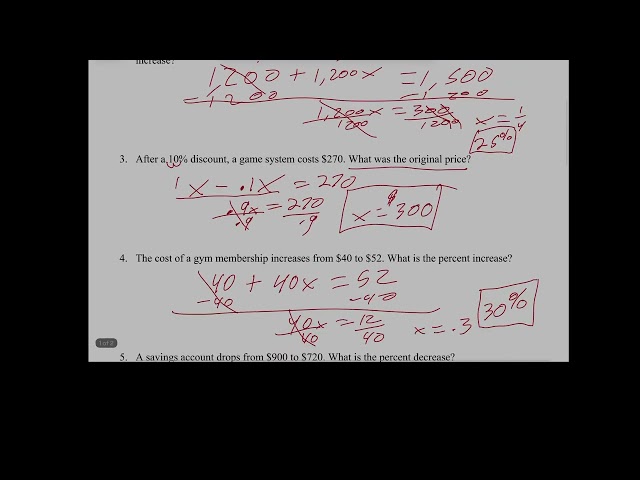 4C. Percent Change Practice C