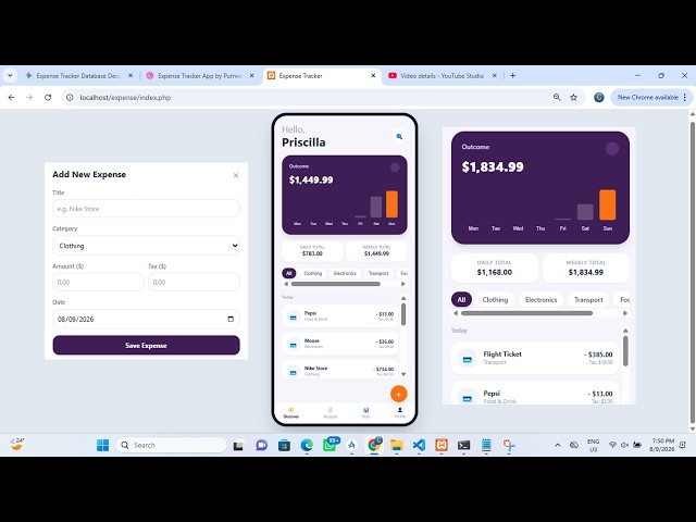 Basic Expense Tracker Using Php Mysql and Tailwind Gemini AI