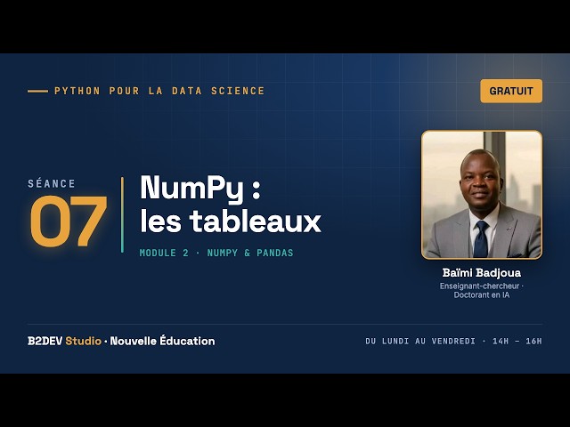Python pour la Data Science #07 — NumPy : tableaux et calcul vectoriel