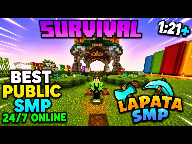 🔥 LAPATA SMP! Best Minecraft Public SMP Server 2026 😱 | Java + Bedrock | 24/7 Online