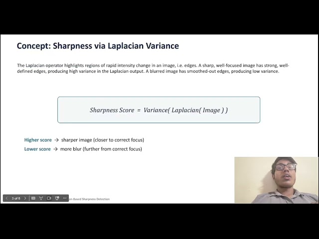 Digital Camera Autofocus Using Laplacian-Based Sharpness Detection | Python & OpenCV